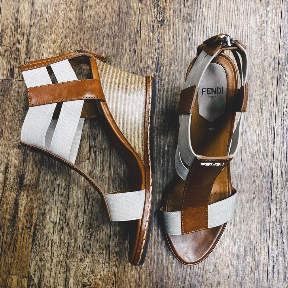 Authentic Fendi Carioca Wedge Shoe Size 7